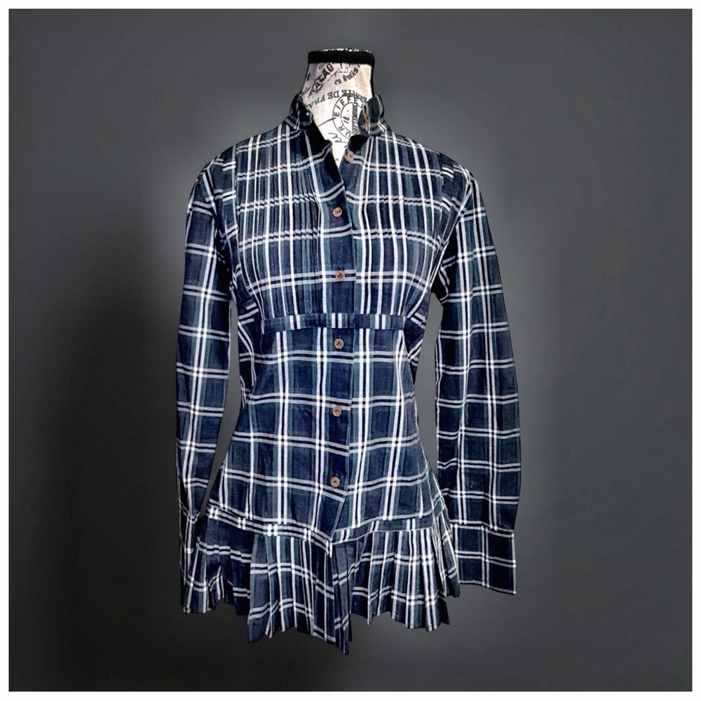 Vintage Bell Plaid Tailored Dress | Size 4 | Mid-Century Craftsmanship